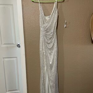 Silver Sequin Dress